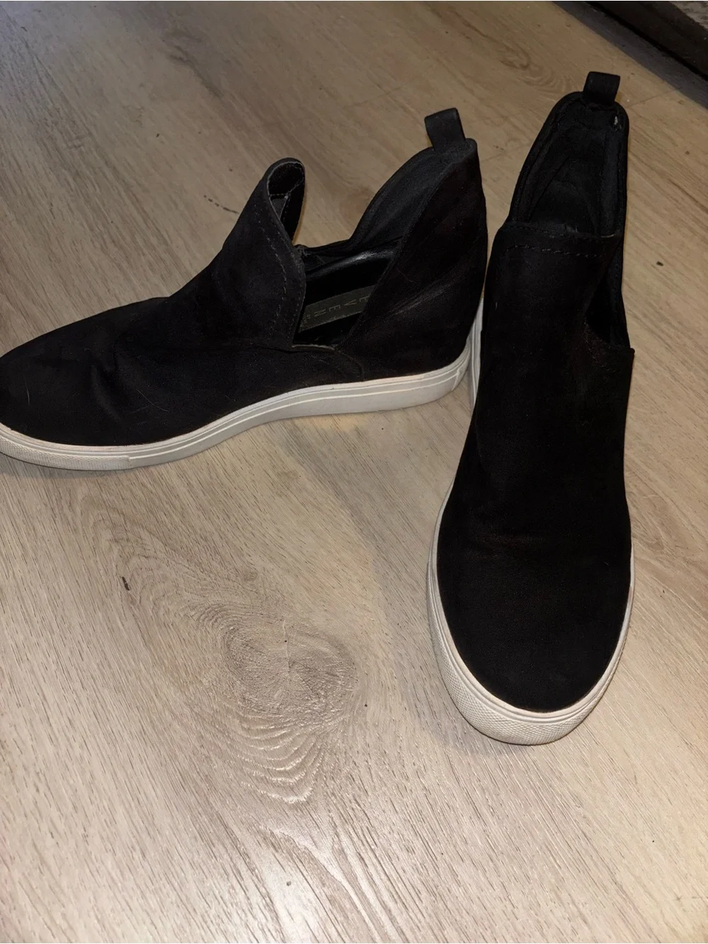 Steve Madden Black Suede Slip-On High-Top Sneakers